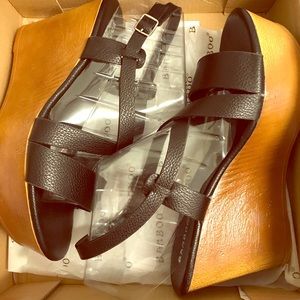 Brand New Leather Wedge Heels